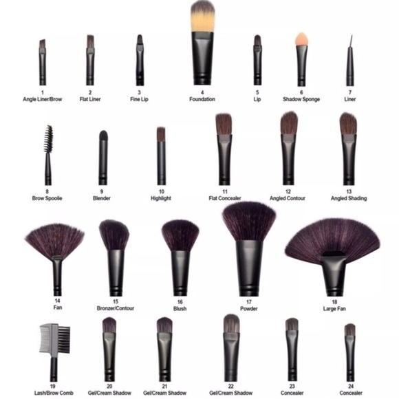 New 24pcs Makeup Brush With Case - Picture 5 of 5